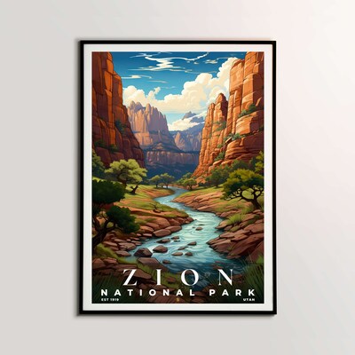 Zion National Park Poster, Travel Art, Office Poster, Home Decor | S7 - image2